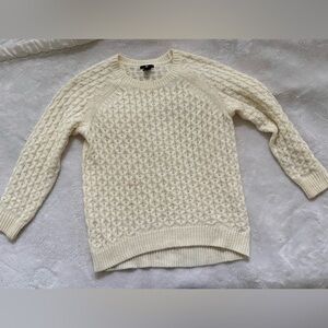 H&M Cream Textured Knit Sweater